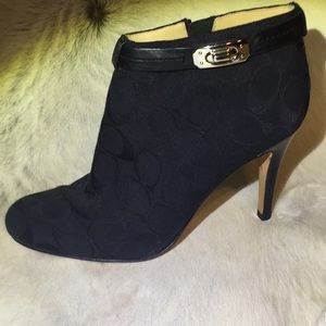 Coach embossed cloth shoe boot